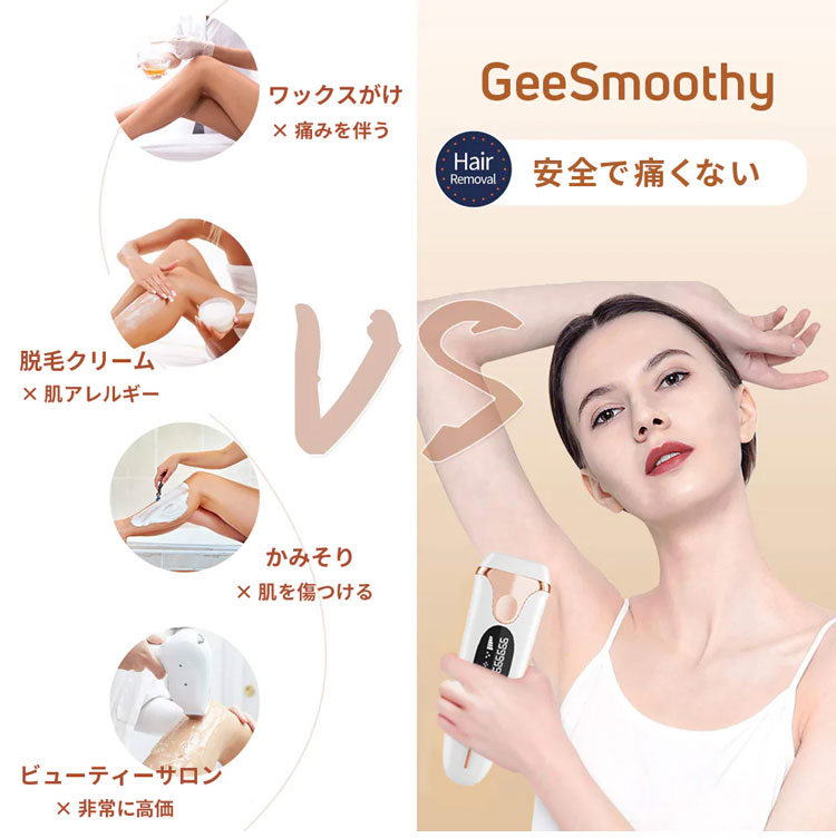 GeeSmoothy ジースムージー 家庭用器 ポータブル器 IPL GLOTURE(SIB