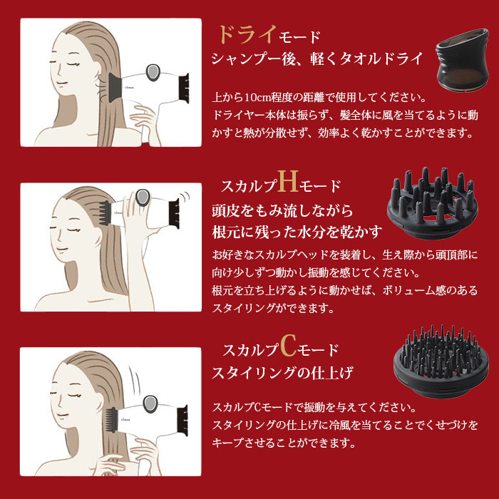 エトロアメニティ付 YAMAN スカルプドライヤープロ ヤーマン スカルプドライヤー プロ ドライヤー ヘッドスパ 振動 頭皮 HC-9W  （BWLD）【SIB】 海外×