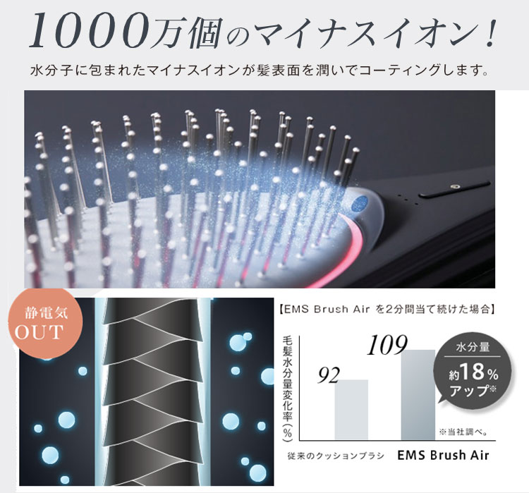 おまけつき!❤︎❤︎石川恋xWAVEWAVE EMS Brush Air ヘアブラシ WAVEWAVE EMS Brush Air WH41-01 クッションブラシ ヘアブラシ