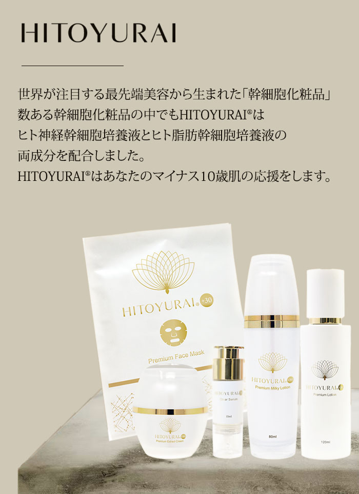 正規販売店 HITOYURAI＋30 ヒトユライ クリアセラム 美容液 15ｍL 幹細胞培養液 ヒト幹細胞 潤い 弾力 乾燥 キメ メラニン たるみ  メール便無料【DM】海外×