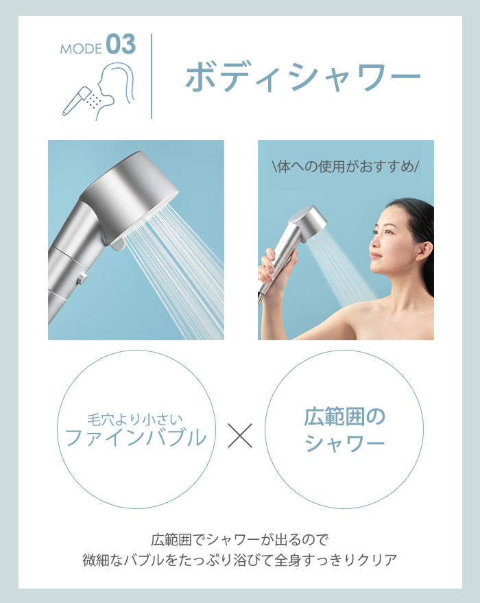 SALONIA サロニア ファインバブルクリア シャワーヘッド 節水