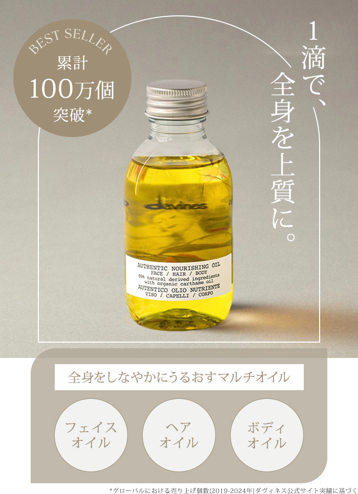 2個セット ダヴィネス オーセンティック オイル 140ml ヘアオイル