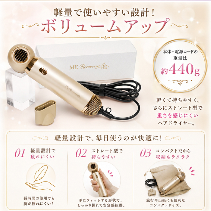 MEリカバリーエアープラス 新型 プラス + ヘアドライヤー 速乾 ME