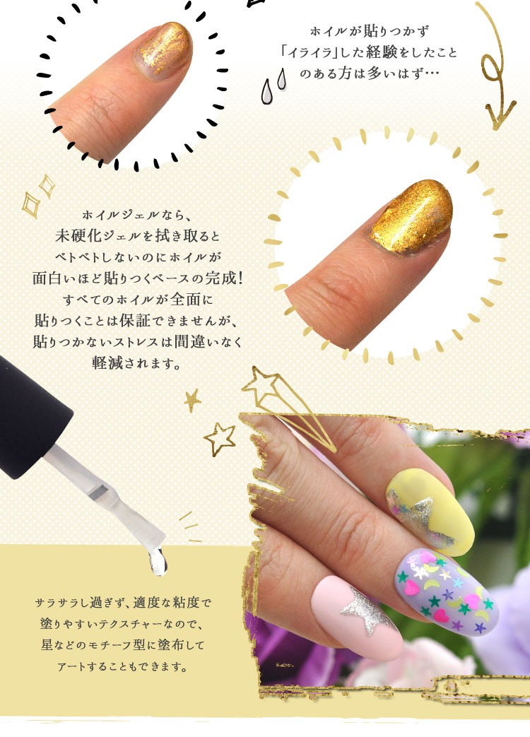 メール便送料無料】 ジェルネイル レジン ホイルジェル ミラーホイル