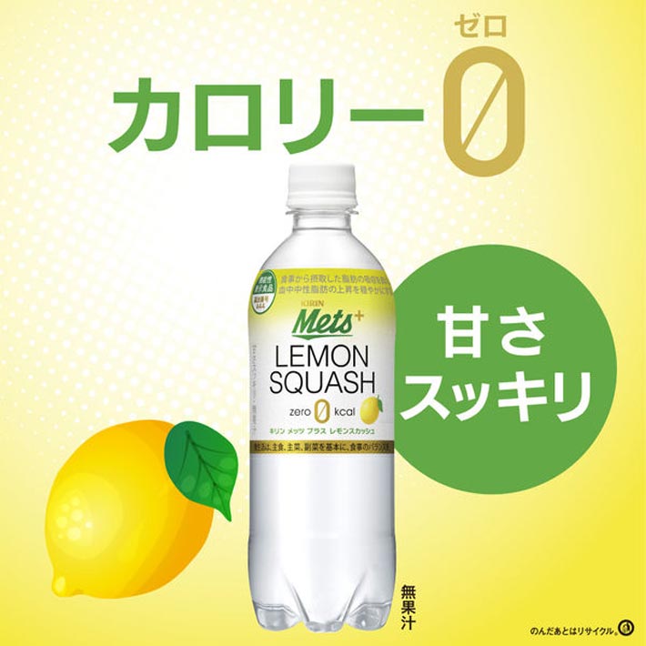 キリン メッツ プラス レモンスカッシュ 480ml ペット 48本（2ケース）【40本+8本無料】機能性表示食品 送料無料!!(北海道、沖縄、離島は別途700円かかります。)｜naire-donya｜05