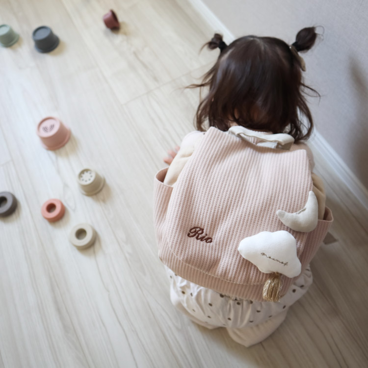 mocmof（モクモフ） 刺繍名入れ無料 ベビーリュック 一升餅リュック