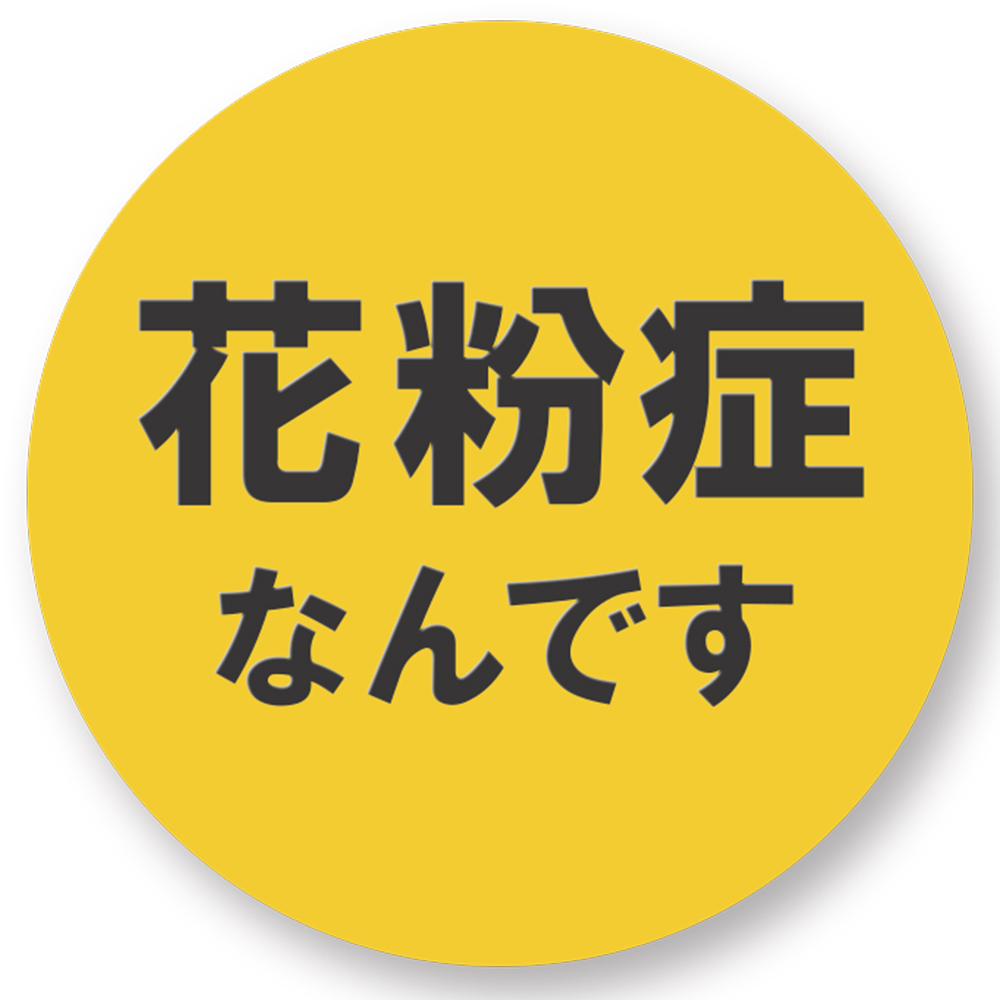 花粉症 バッジ キーホルダー 3点セット 花粉 アピール エチケット