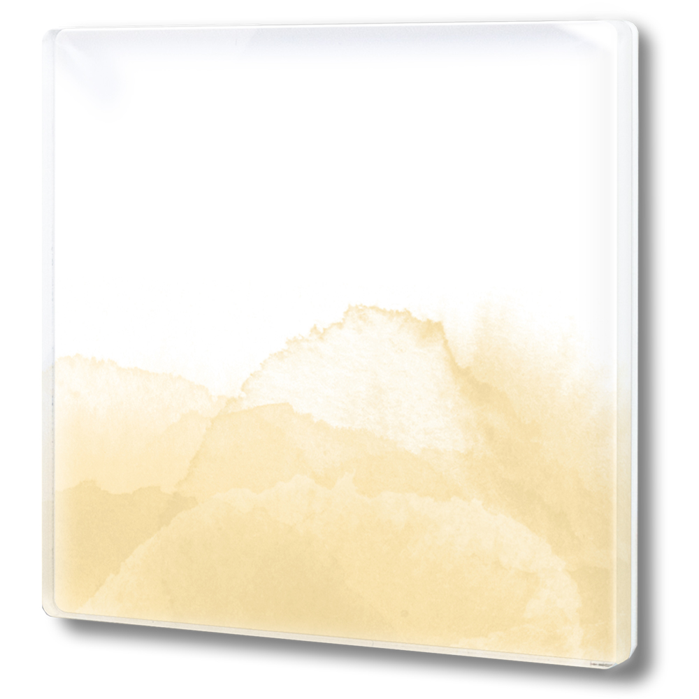 彫刻文字 水彩風 クリア アクリル 表札 正方形 選べる文字カラー