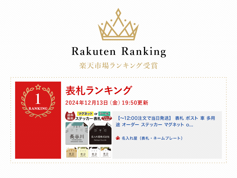 ランキング１位