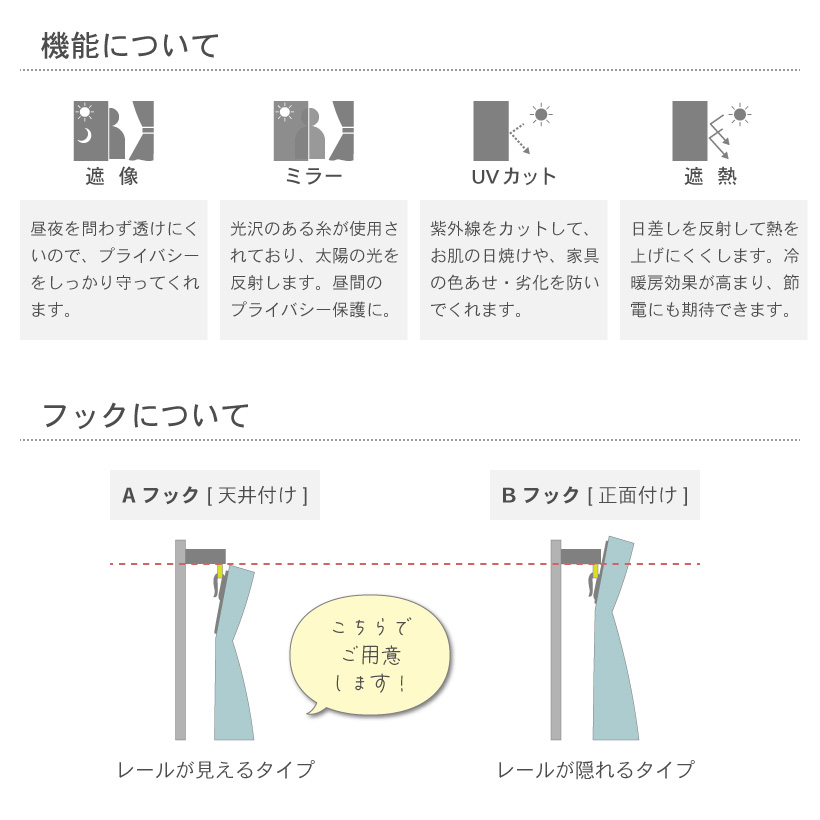 レースカーテン 2枚組 高機能 遮像 ミラー UVカット 遮熱