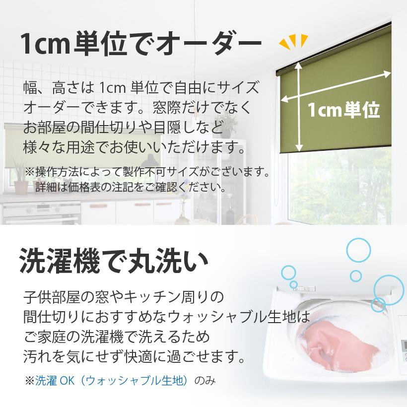 ロールスクリーン ロールカーテン オーダー 遮熱 ウォッシャブル 幅25〜200cm×高さ30〜250cm 日本製｜naisououendan-y｜04