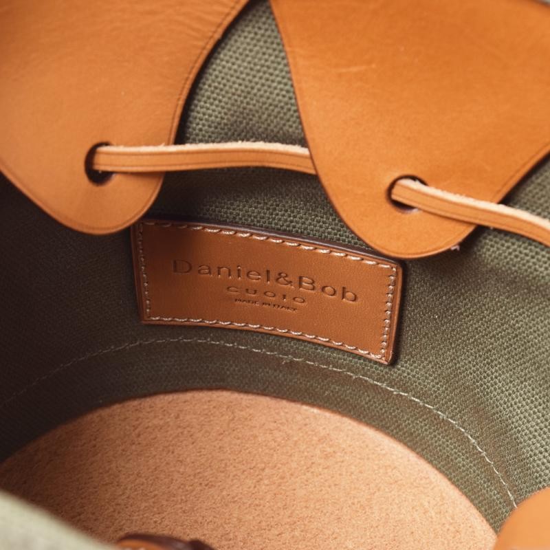 DANIEL&BOB ショルダーバッグ キャンバス レザー Daniel&Bob ダニエル&ボブ バケツ型 ミニショルダーバッグ