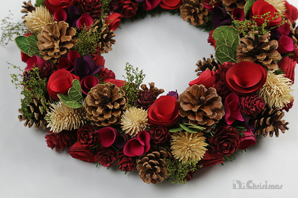 創業70年 老舗クリスマスツリー専門店 日本製のナチュラル リース