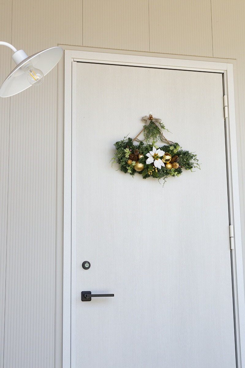 ラグジュアリークリスマススワッグ／冬の華やぐ大人のクリスマスリース