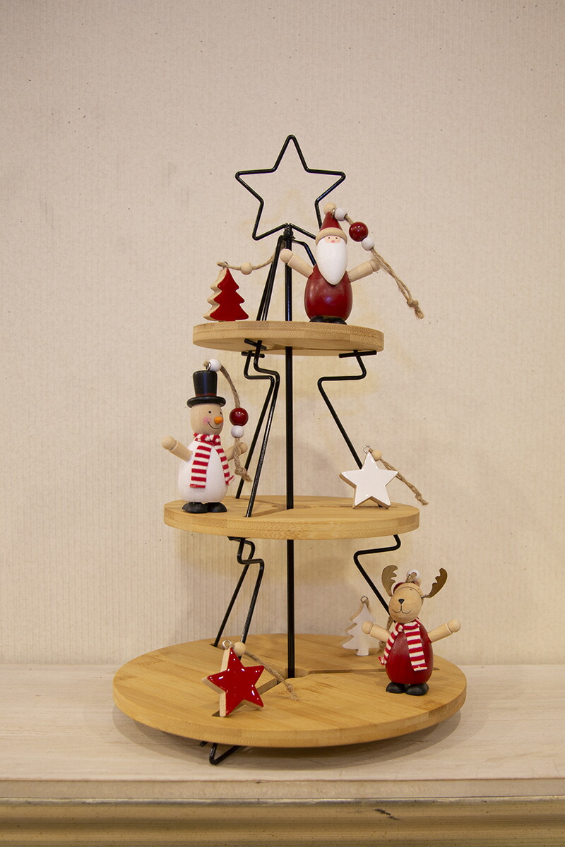 クリスマスツリー柄ケーキスタンド 創業70年 老舗クリスマスツリー専門店 ケーキスタンド（Xマススタイル