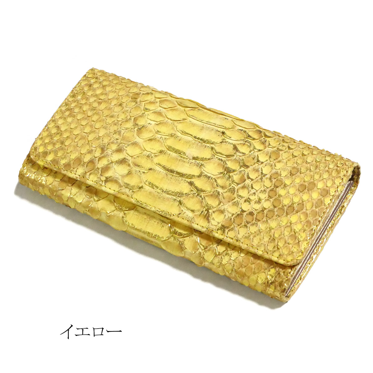 本革 パイソン リーフ 長財布 メンズ レディース 大容量 蛇革 財布 高級感 ギフト対応の画像
