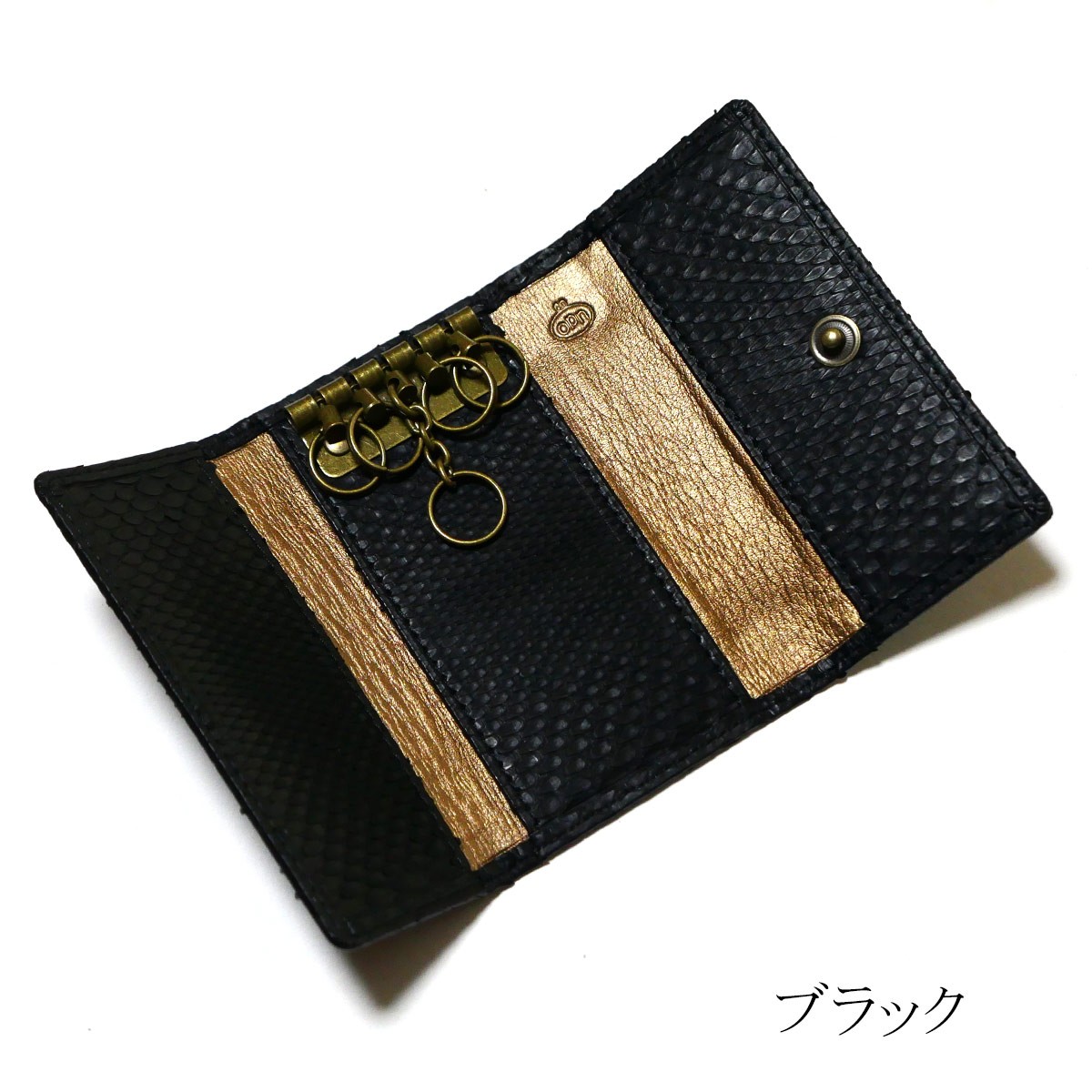 キーケース キーホルダー モラレス パイソン革 ヘビ革 牛革 5連金具