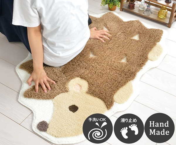 玄関マット ハリネズミ 47×67 アニマル柄 動物 室内 マット かわいい