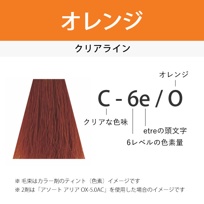 ASSORT ALLIA デミ アソート アリア エトレ C-6e/O オレンジ 80g（第1