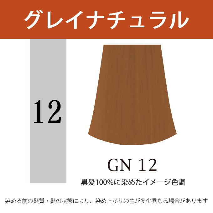 ナプラ アクセスフリーHB グレイシスカラー GN12 グレイナチュラル 80g （第1剤） 医薬部外品｜nakano-dy｜02