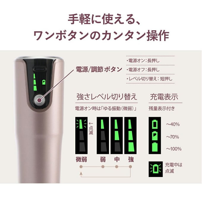POINT BEAT☆ハンディローラープラス☆DMG-2201 公式】ローラーヘッドが流れるように振動を伝える | POINT BEAT Handy