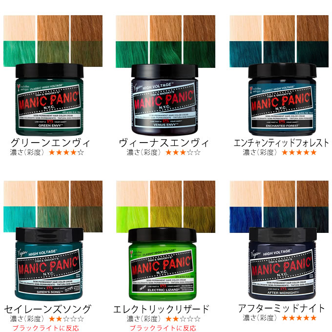 MANIC PANIC マニックパニック ヘアカラークリーム 118mL (グリーン