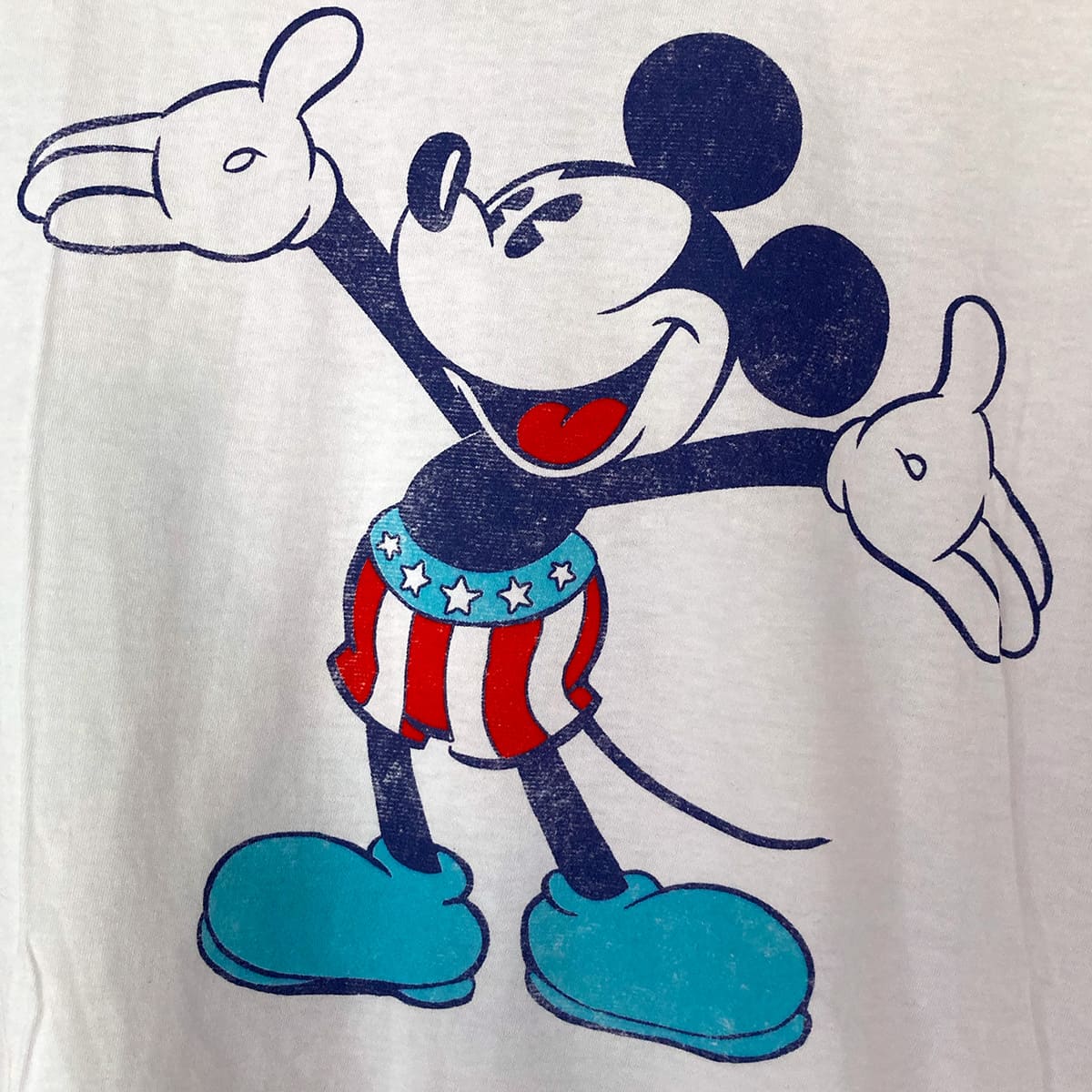 Tシャツ メンズ おしゃれ ミッキーマウス ディズニー アメリカン 白T