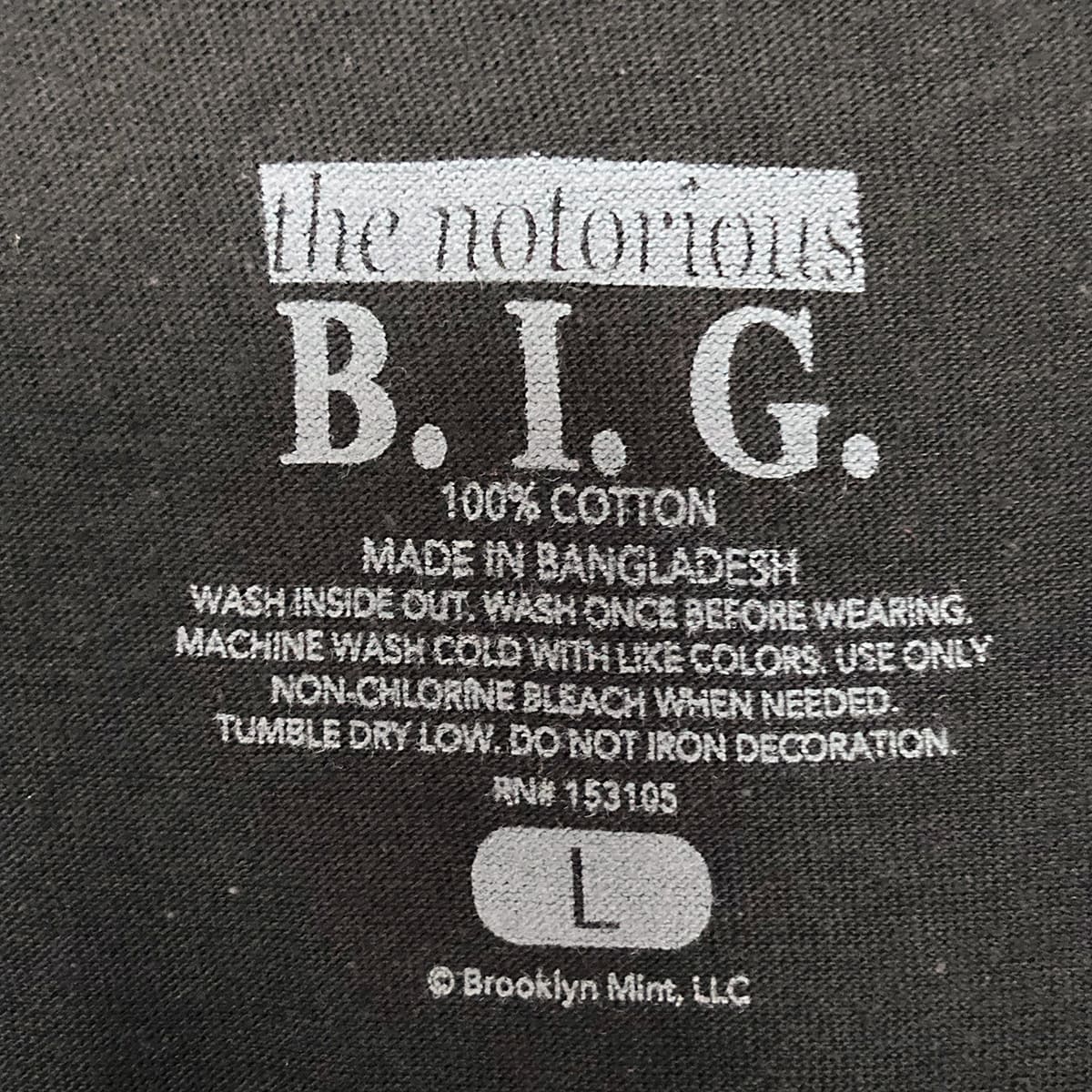 Tシャツ メンズ ブランド HIPHOP RAPT ノトーリアス BIG ブラック 黒T