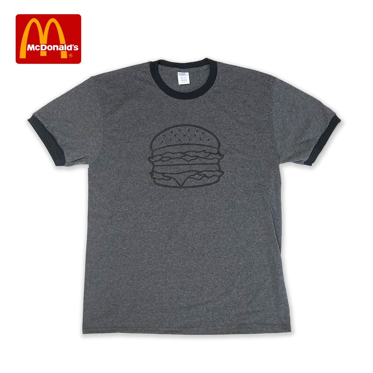 McDonald's  企業ビックロゴTシャツ グレー Lサイズ マクドナルド ビッグマック Tシャツ McDonald BIG MAC アメカジ