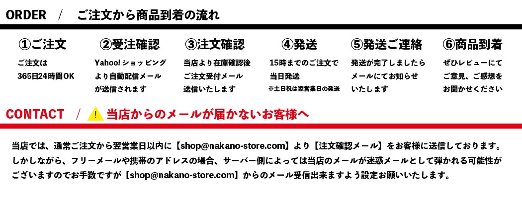 ご注文から商品到着の流れ、中野商店