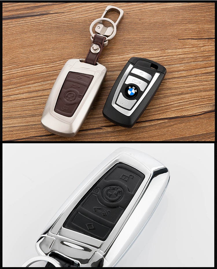 BMW メタル レザー キーケース スマートキー キーホルダー メンズ