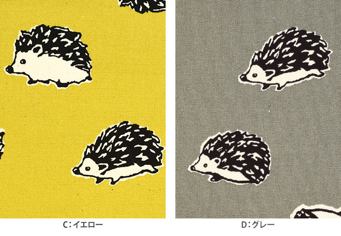 ももこ　ももこEdition 9040 　ハリネズミ プロフ必読　送料込 しろくろハリネズミ オックス ハリネズミ どうぶつ柄 線画