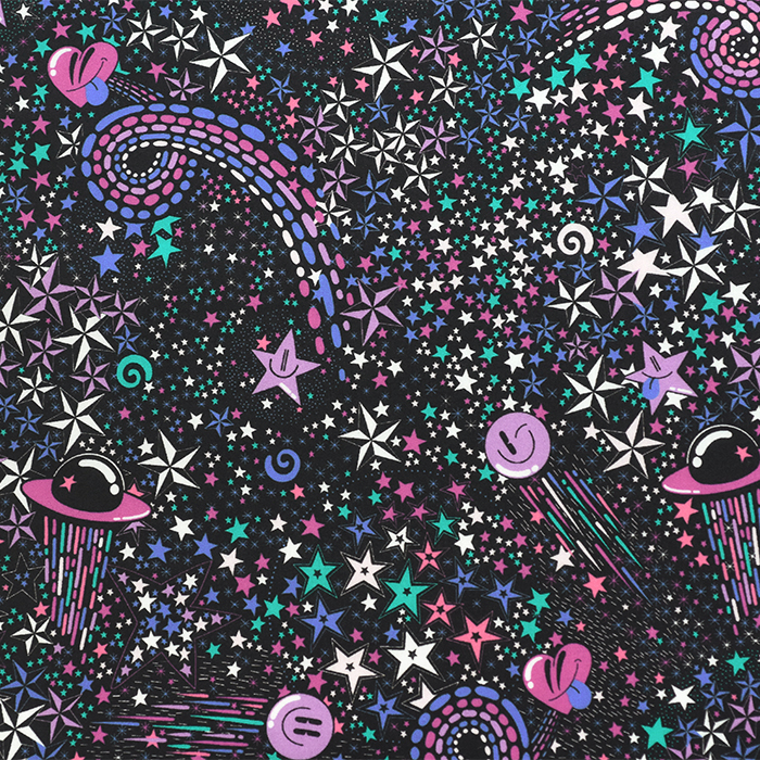 パークス×リバティタナローン　アデラジャ　バンドカラーブラウス　シャツ　星柄 リバティタナローン アデラジャ(Adelajda) 小さいショールカラー