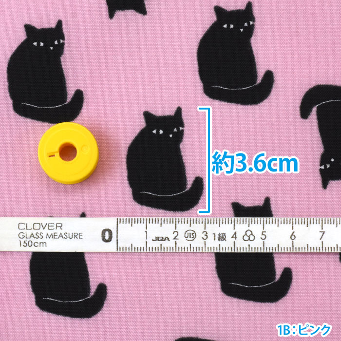 Petit Noir 不思議な黒猫 ナイロンオックス 猫柄 ネコ柄 ねこ柄 黒猫