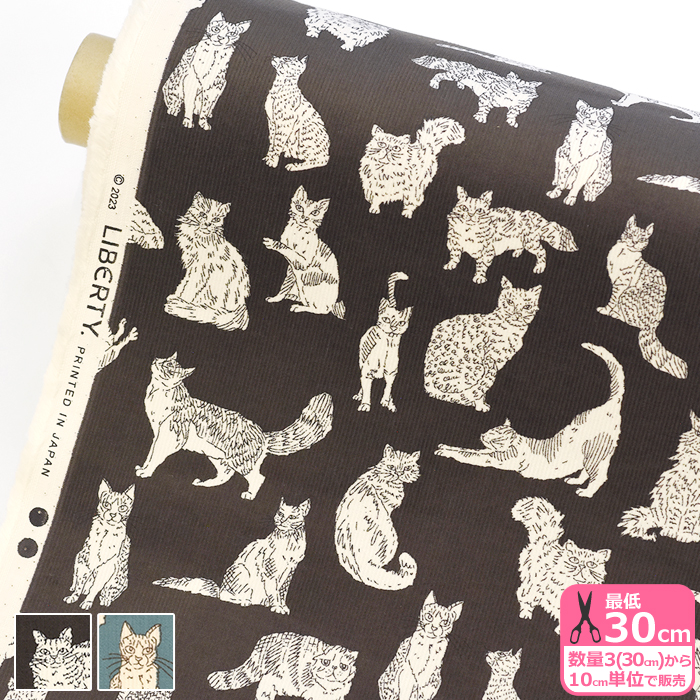 リバティ　LIBERTY コーデュロイ ブラウス　ミャオウ　猫　ネコ dc32576l130-cga_2.jpg