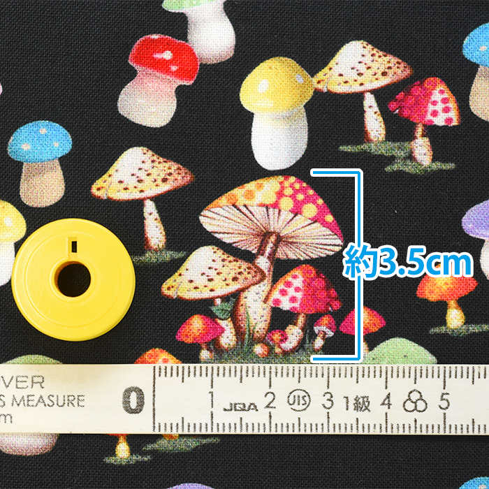 USAコットン KITSCHY MUSHROOMS きのこ カラフル I HEART KITSCH