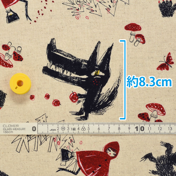 SPELL BY MIA 赤ずきん 綿麻キャンバス 童話 オオカミ 女の子 綿麻