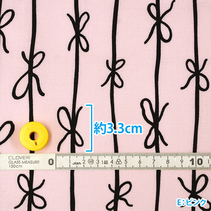 ストライプリボン シーチング シーチング生地 ストライプ リボン柄