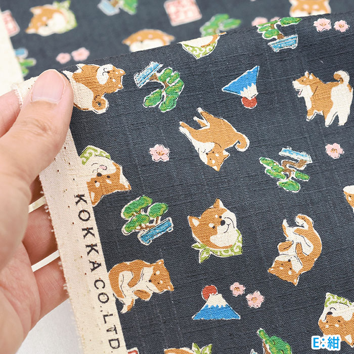 Funny Japan shiba JAPAN ツムギクロス 和柄 和風 犬 犬柄