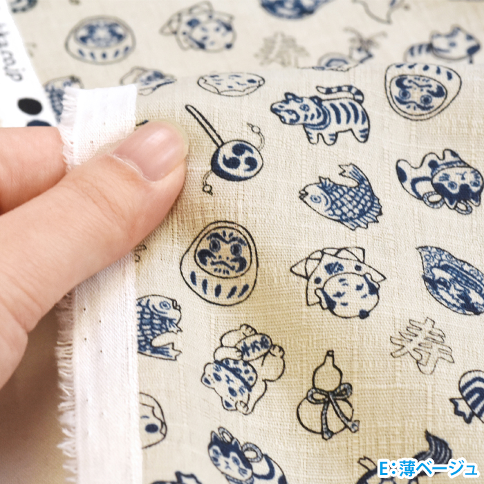 ちびぷりジャパン ちび縁起物 ツムギクロス 和柄 和風 ダルマ ダルマ柄