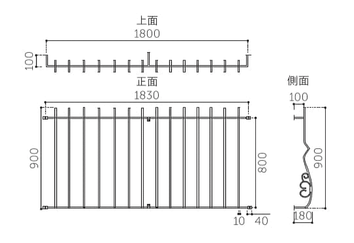 送料無料 アイアン アンティーク面格子 W1830 おしゃれ DIY | 新築