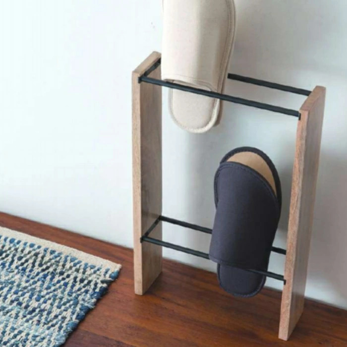 送料無料 スリッパラック 玄関スリッパ収納 4足用（W28 D8 H43