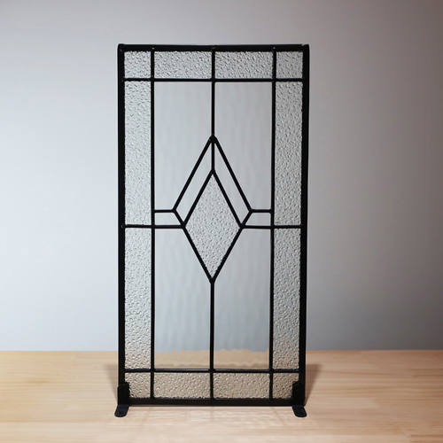 送料無料 アンティーク ステンドグラス（ダイヤ）窓格子 ウォールデコ