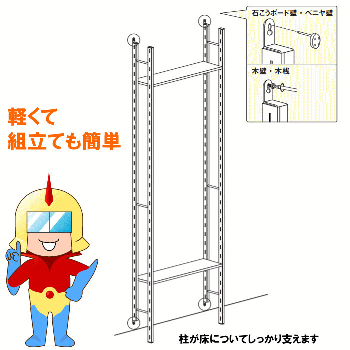 送料無料 壁付け棚 壁面シェルフ 高さ120×幅60×奥行き15cm 壁面薄型