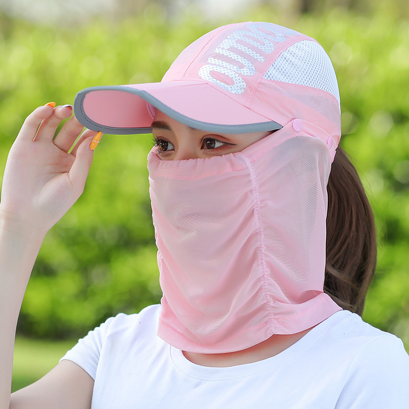 レディース ピンク サンバイザー 日よけ 紫外線 UV 帽子 晴雨兼用