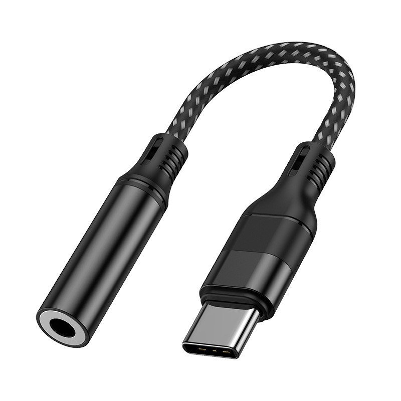 USB Type-C to 3.5mm イヤホンジャック タイプC イヤホン変換アダプタ 変換ケーブル オーディオアダプタ 高耐久 ナイロン｜nakashimasutoar｜02