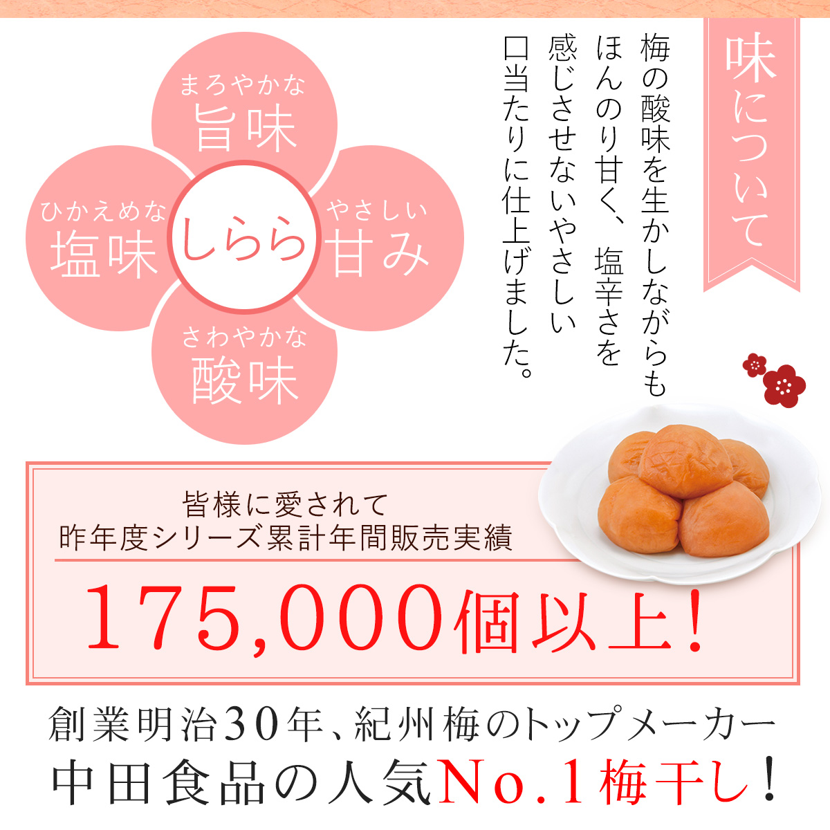 梅干し ギフト 紀州産 南高梅 しらら 12粒 中田食品 個包装 うめぼし 梅干 減塩 塩分5% 人気 送料込み 包装あり :22154:紀州梅の里なかた  Yahoo!店 - 通販 - Yahoo!ショッピング