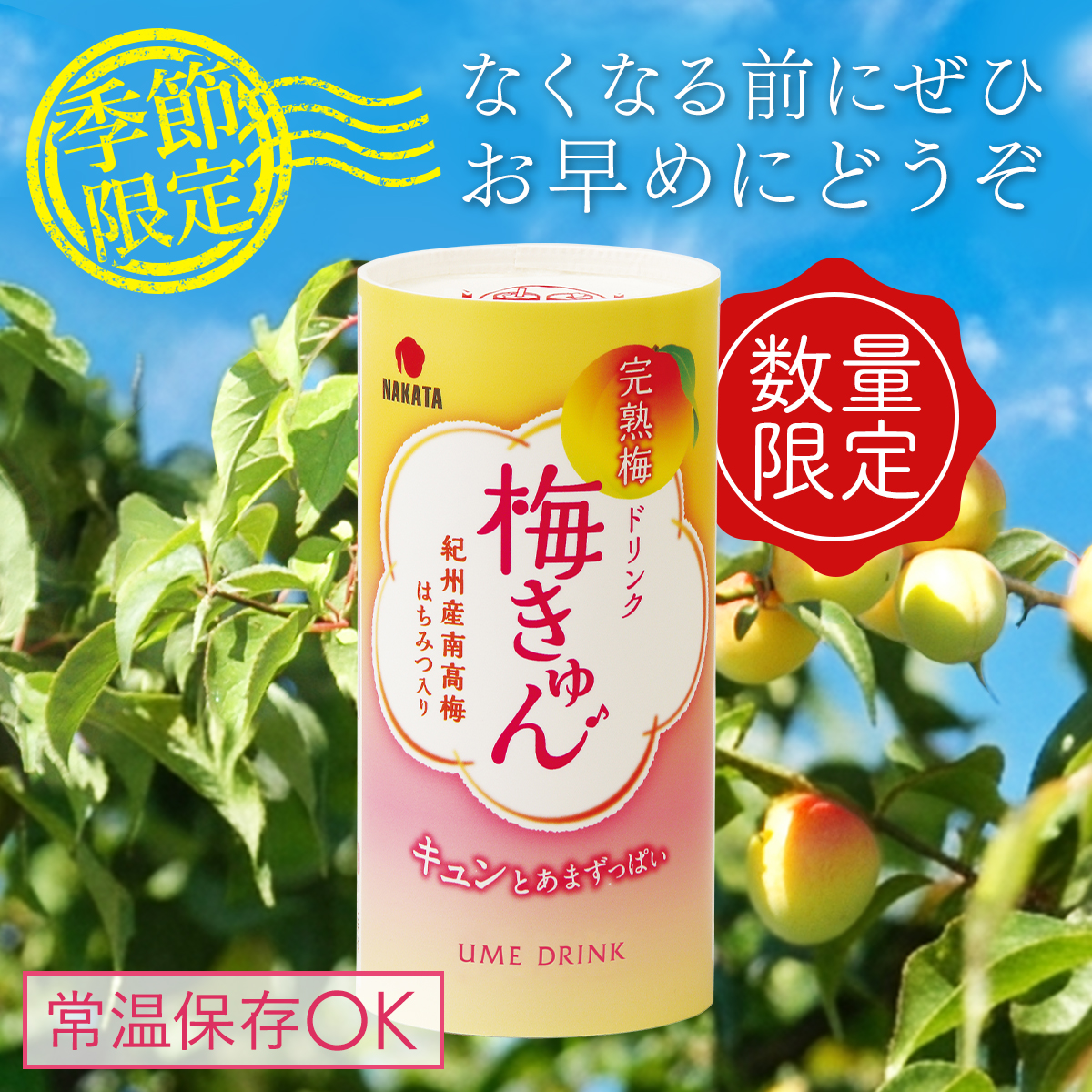 完熟梅 中田食品 梅ジュース 完熟梅ドリンク 梅きゅん ギフト 和歌山県産 紀州
