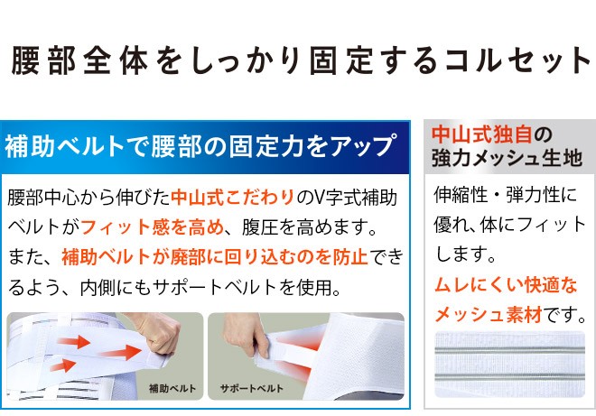 はこぽす対応商品】 中山式腰椎医学コルセットワイド ダブル補助ベルト付 Ｍ 配送分類:1 swsj.org