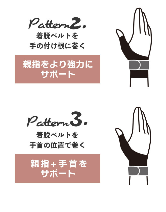 ベルトの付け方で使い方は3通り。